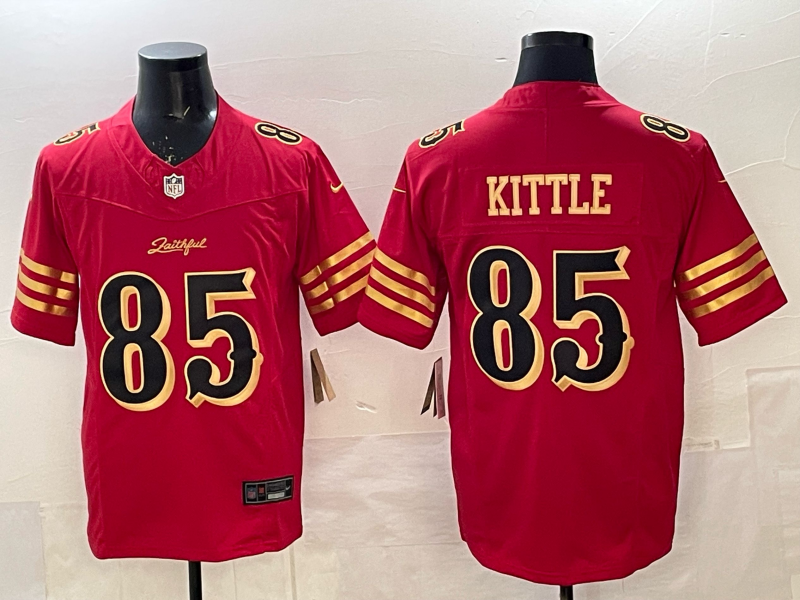 Men's San Francisco 49ers George Kittle Red 2025 Rivalries Collection Game Jersey football jersey product view 1