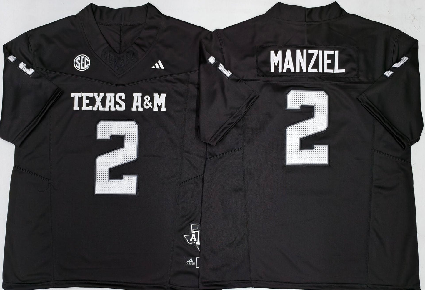 Men's Texas A&M Aggies Johnny Manziel Black Jersey sports jersey product view 1