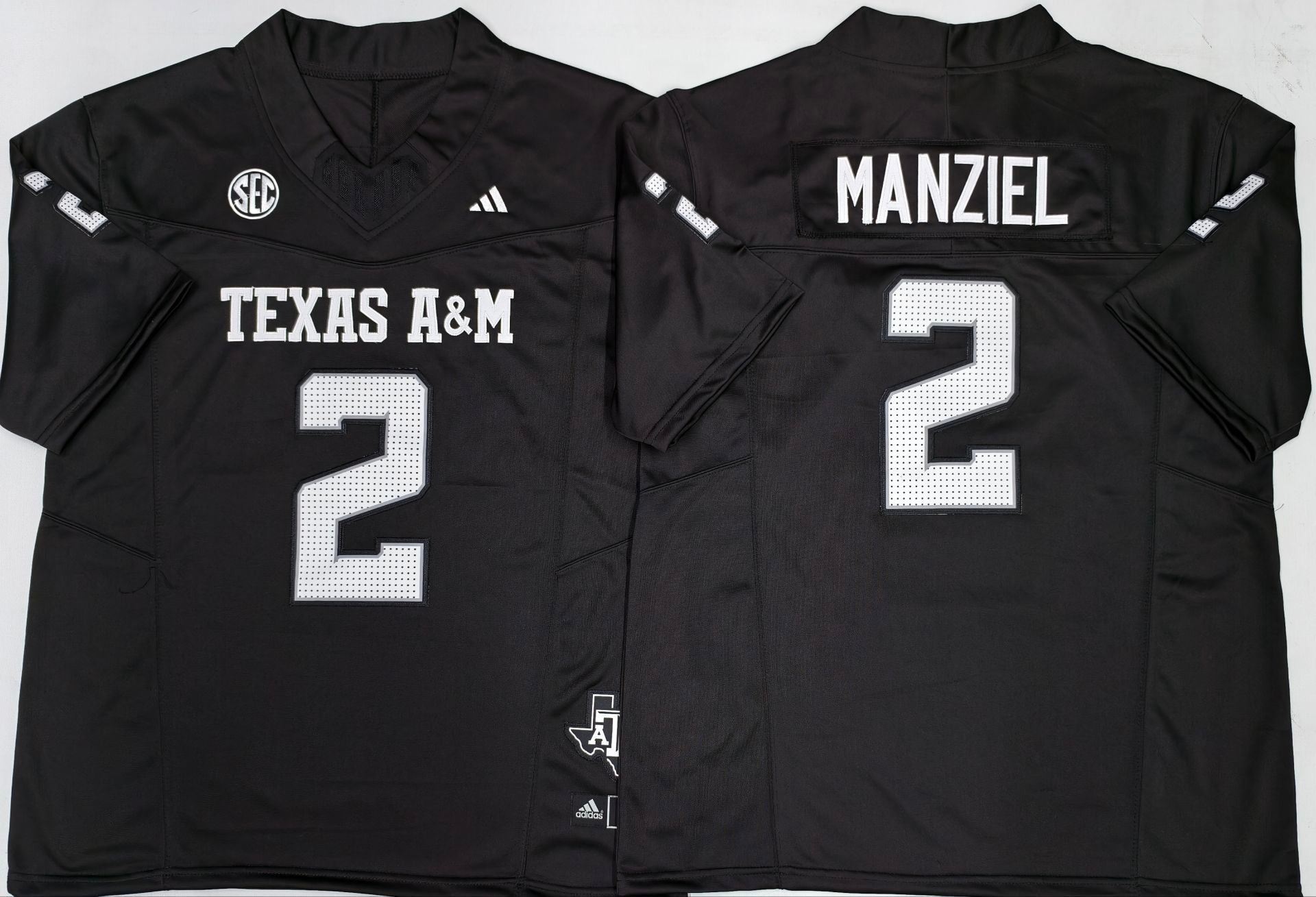 Men's Texas A&M Aggies Johnny Manziel Black Jersey sports jersey product view 1