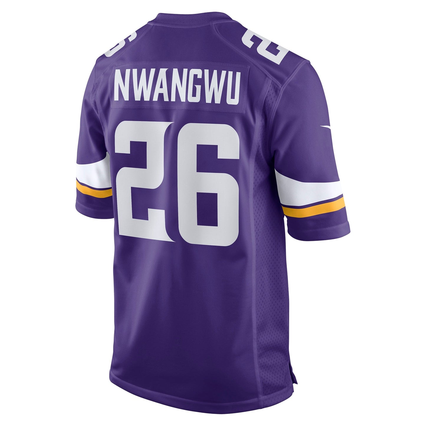 Kene Nwangwu Minnesota Vikings Game Jersey - Purple football jersey product view 3