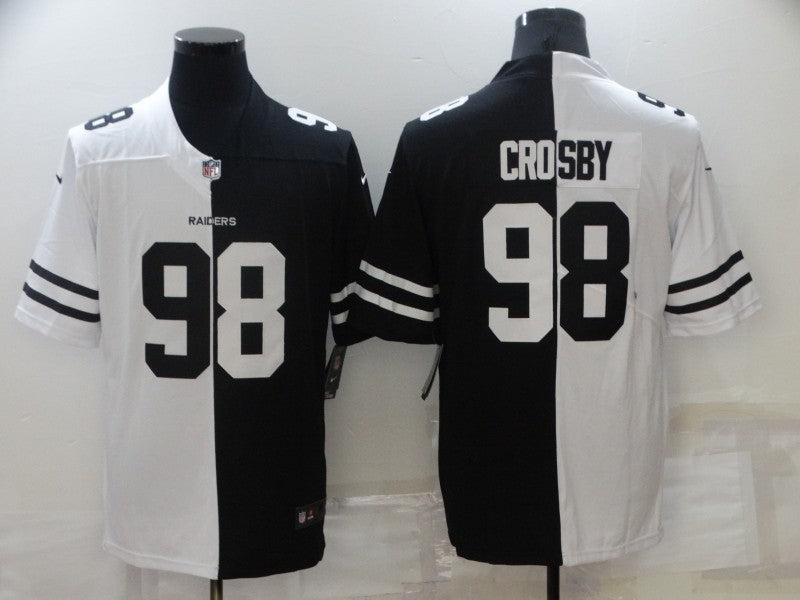 Men's Las Vegas Raiders Maxx Crosby #98 Black/White Game Jersey1 football jersey product view 1