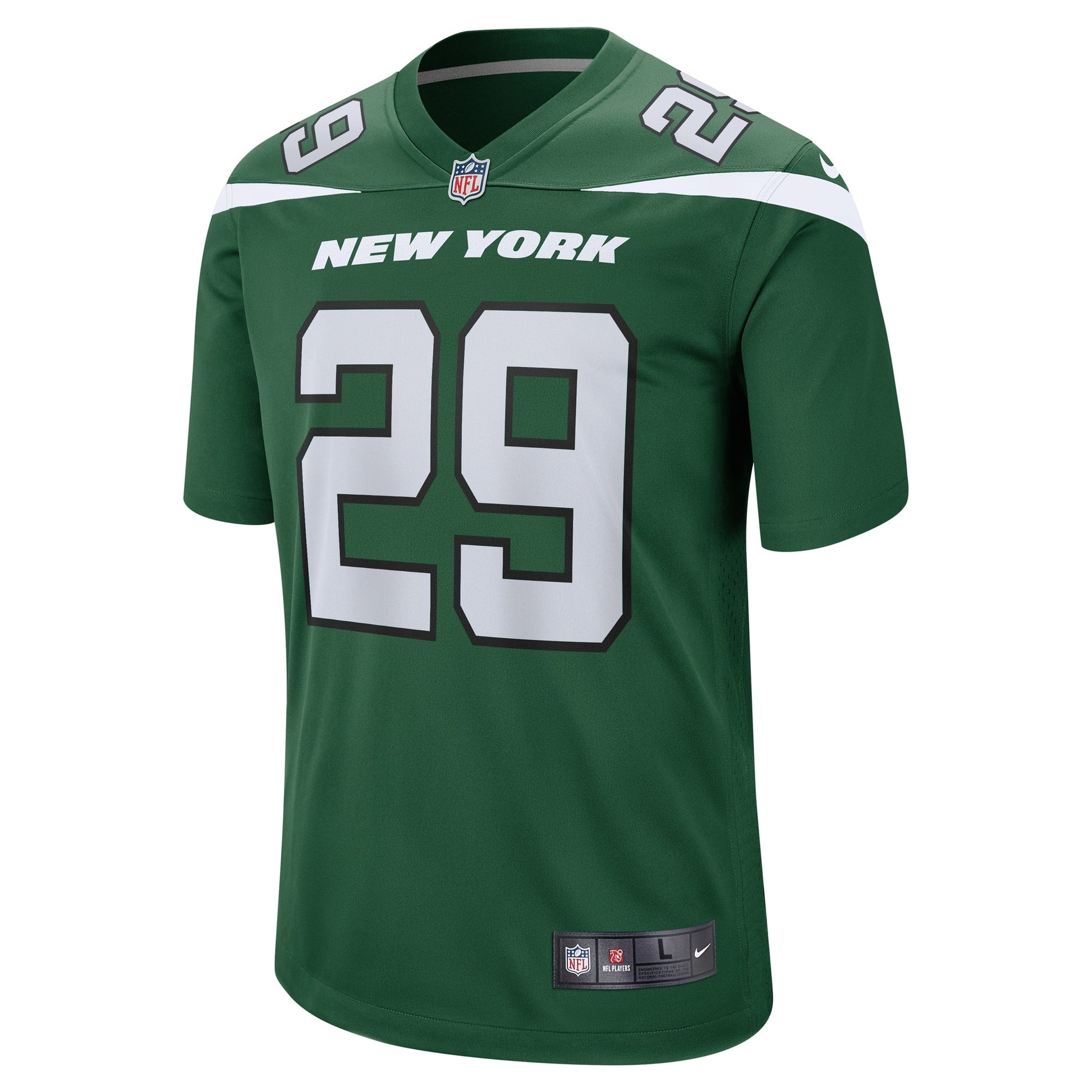 Jarrick Bernard Converse New York Jets Game Jersey - Gotham Green football jersey product view 2
