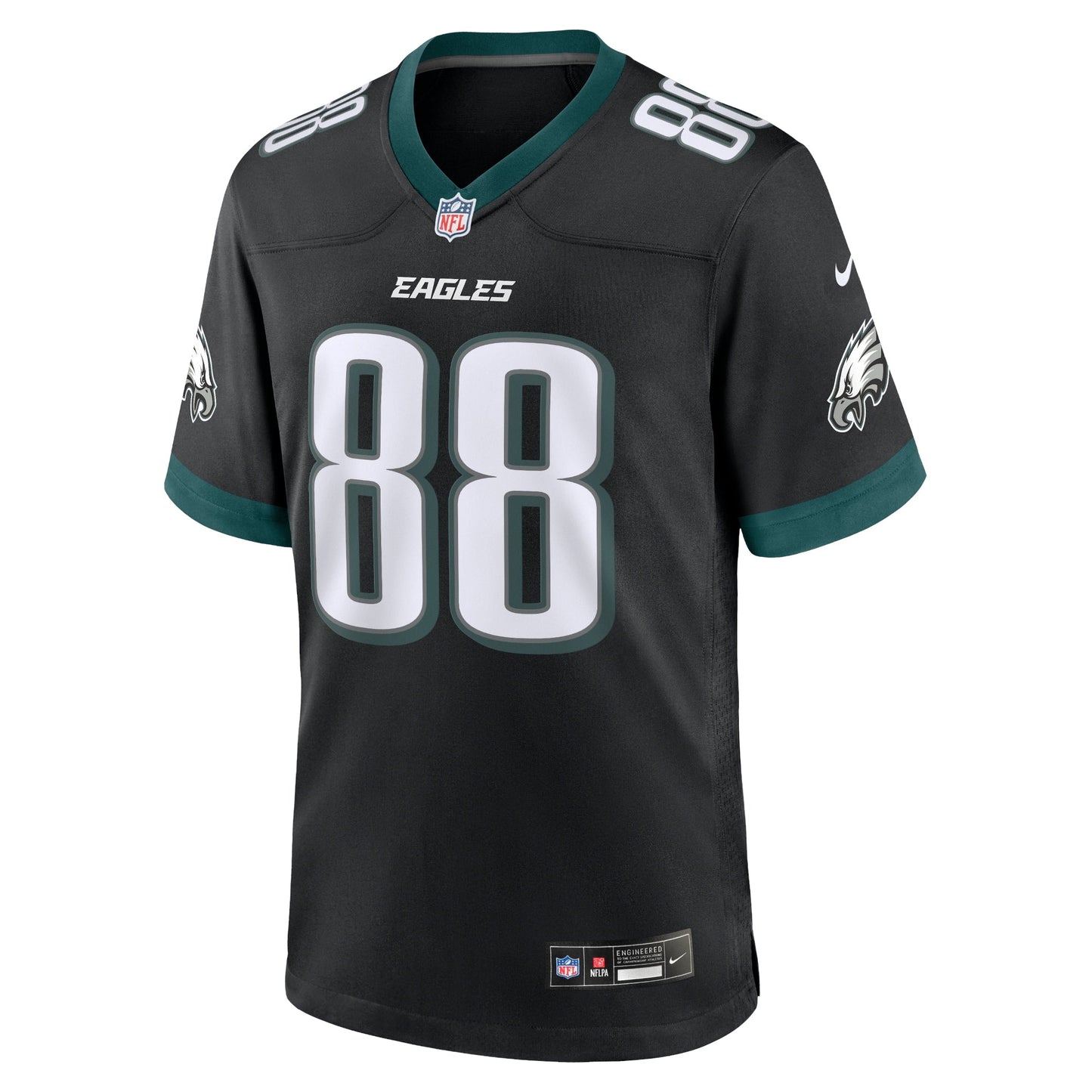 Dallas Goedert Philadelphia Eagles Alternate Game Jersey - Black football jersey product view 2