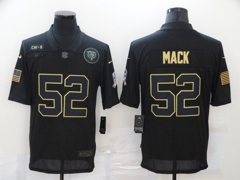 Men's Chicago Bears Khalil Mack #52 Black Game Replica Jersey1 football jersey product view 1