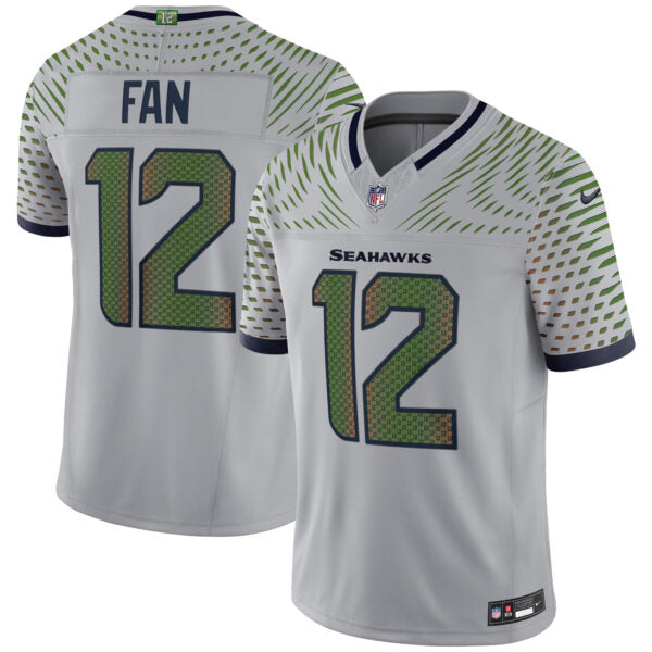 12th Fan Seattle Seahawks 2025 Rivalries Collection Jersey - Wolf Grey football jersey product view 1