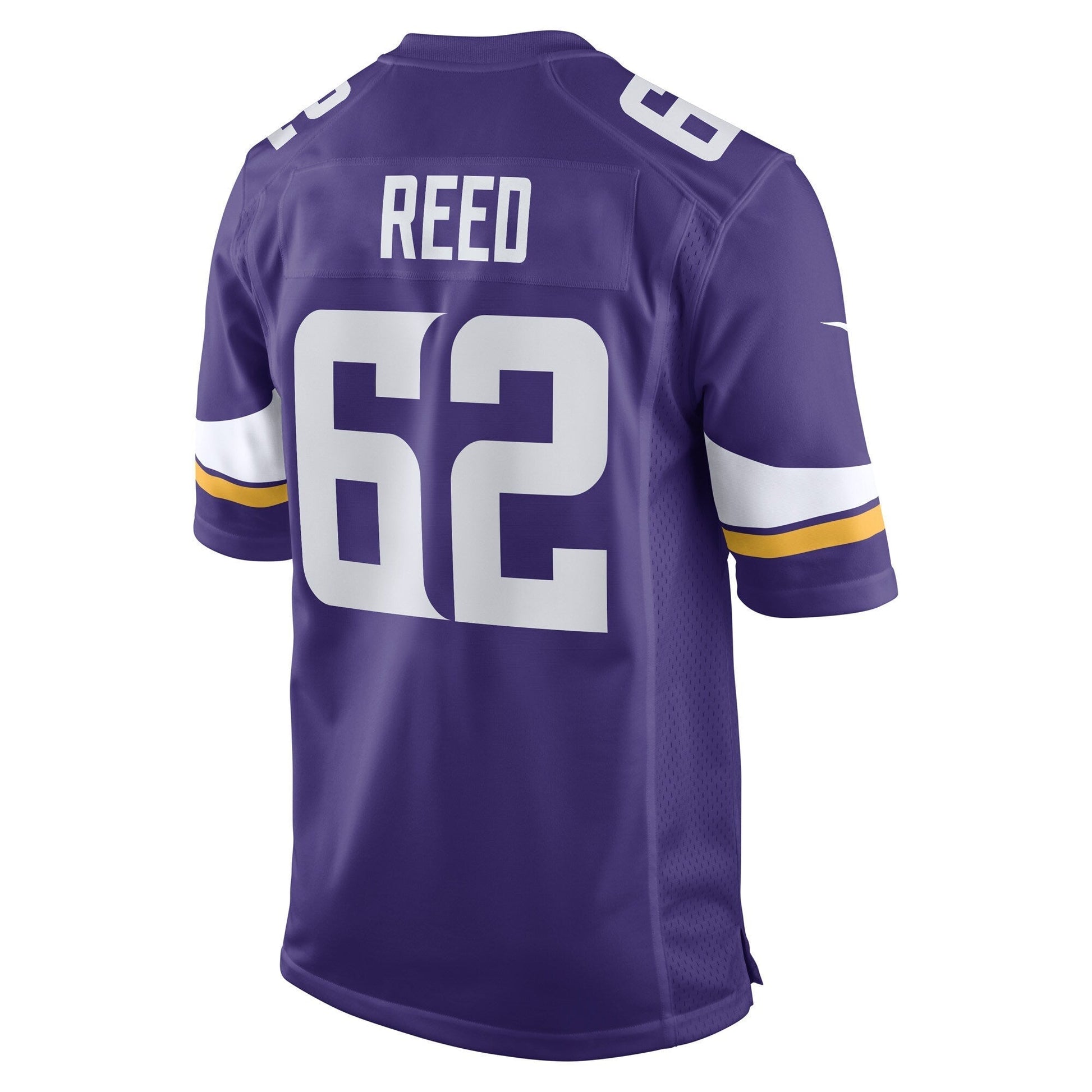 Chris Reed Minnesota Vikings Game Jersey - Purple football jersey product view 3