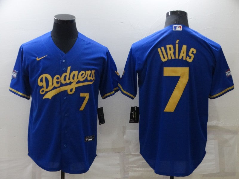Men's Los Angeles Dodgers Julio Urias Blue Player Jersey baseball jersey product view 1