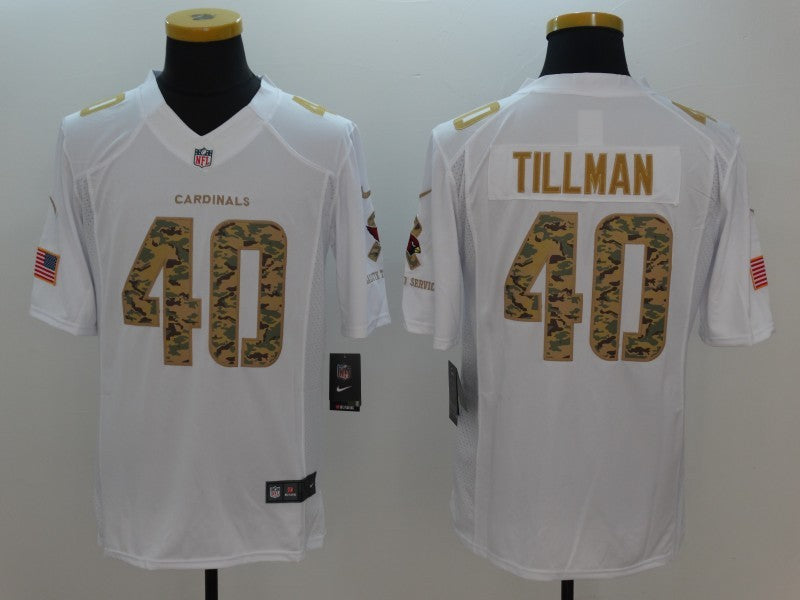 Men's Arizona Cardinals Pat Tillman #40 White Player Game Jersey1 football jersey product view 1