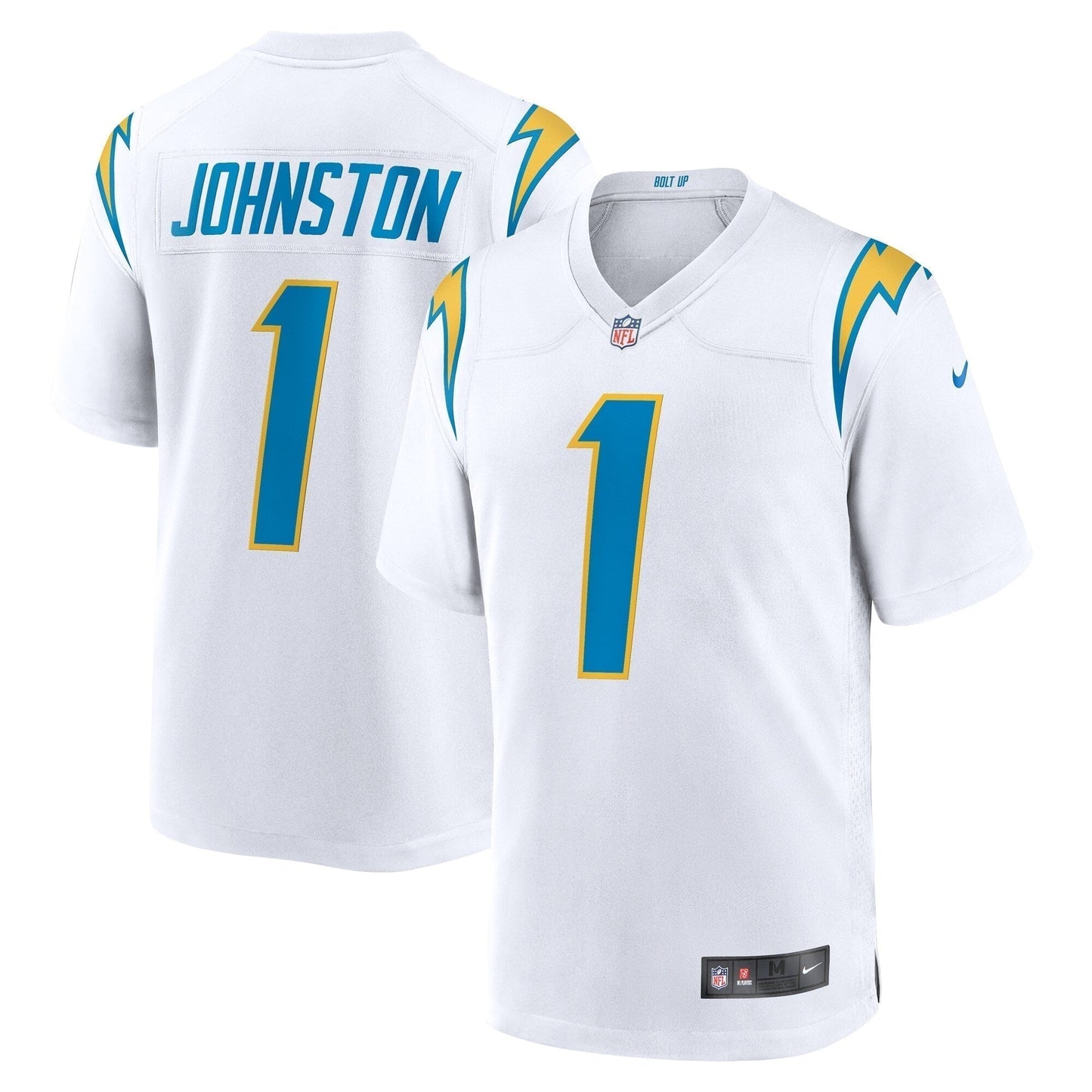 Quentin Johnston Los Angeles Chargers Away Game Jersey - White football jersey product view 1