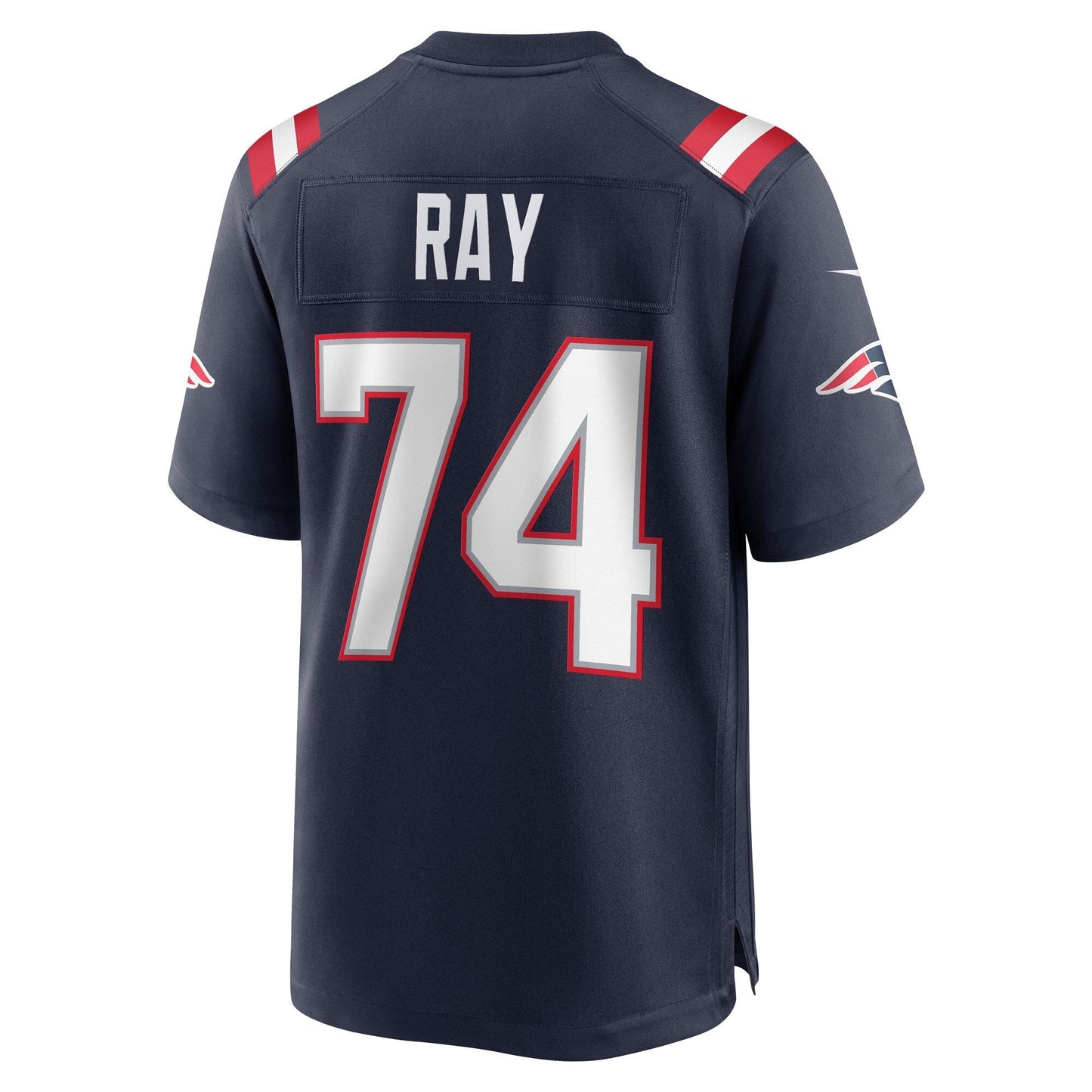LaBryan Ray New England Patriots Game Jersey - Navy football jersey product view 3