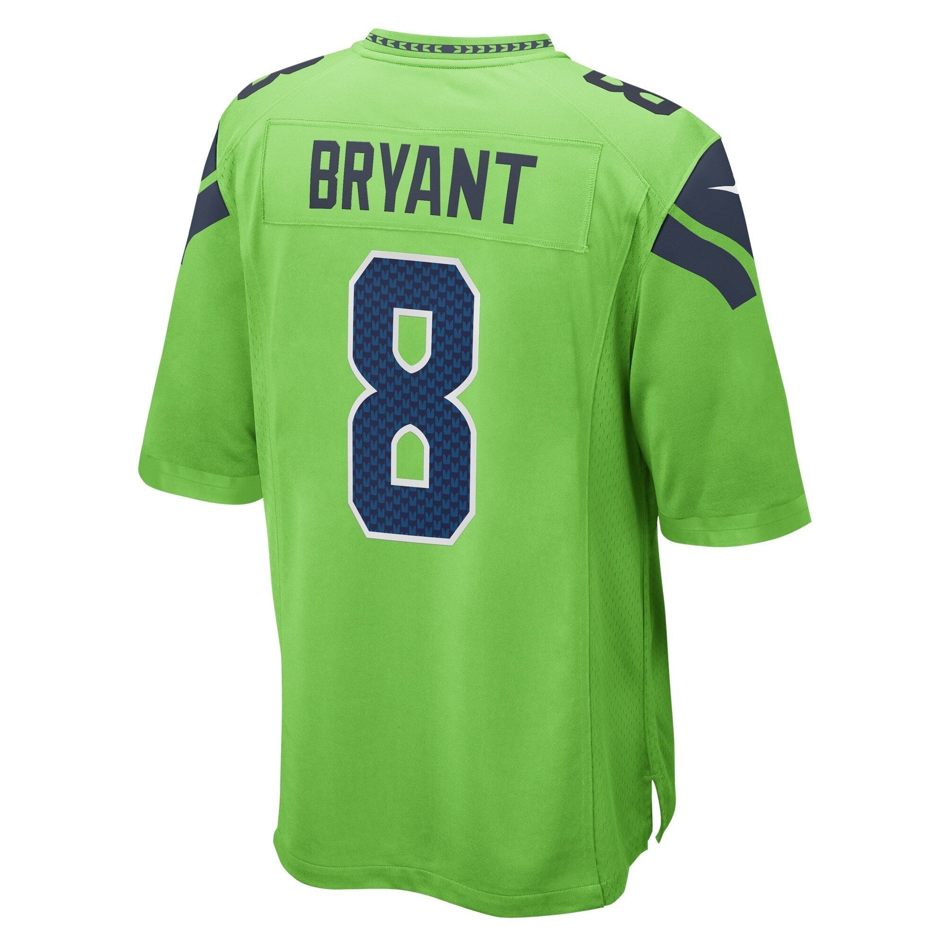 Coby Bryant Seattle Seahawks Game Jersey - Neon Green basketball jersey product view 3