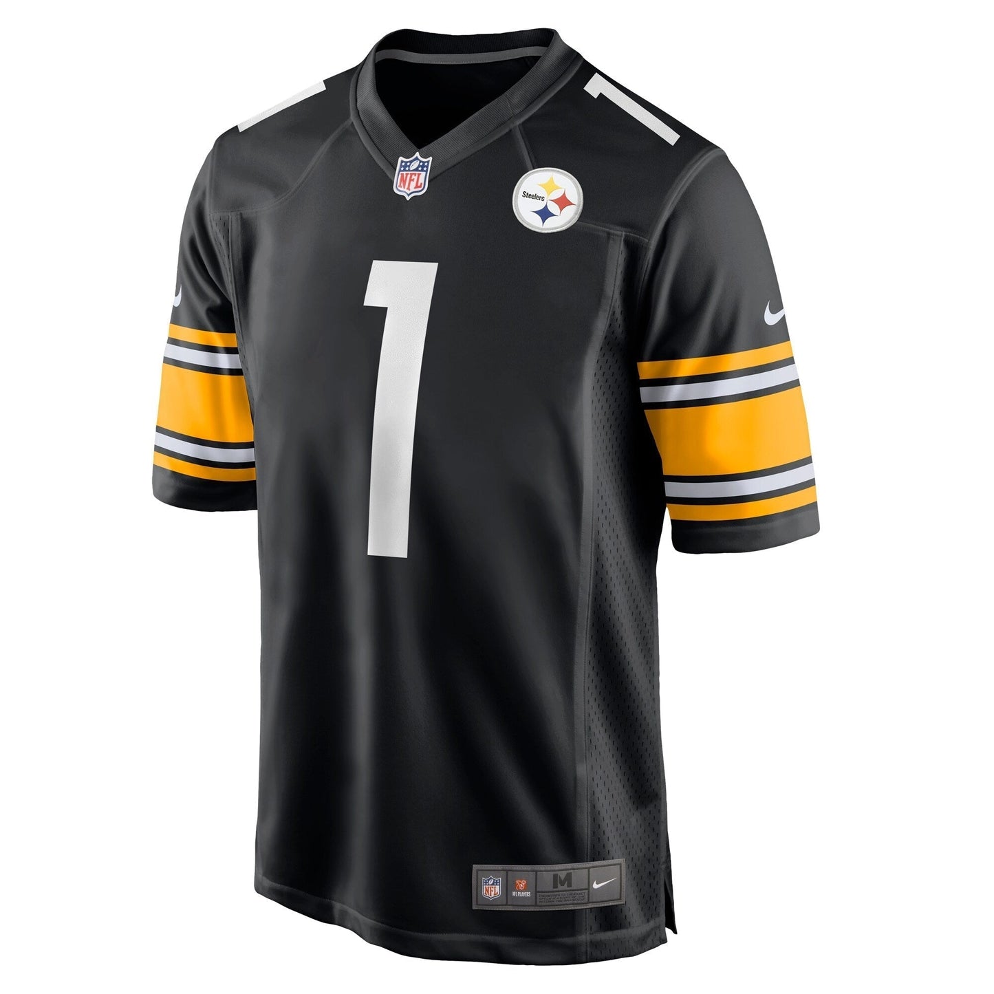 Number 1 Dad Pittsburgh Steelers Game Jersey - Black football jersey product view 2