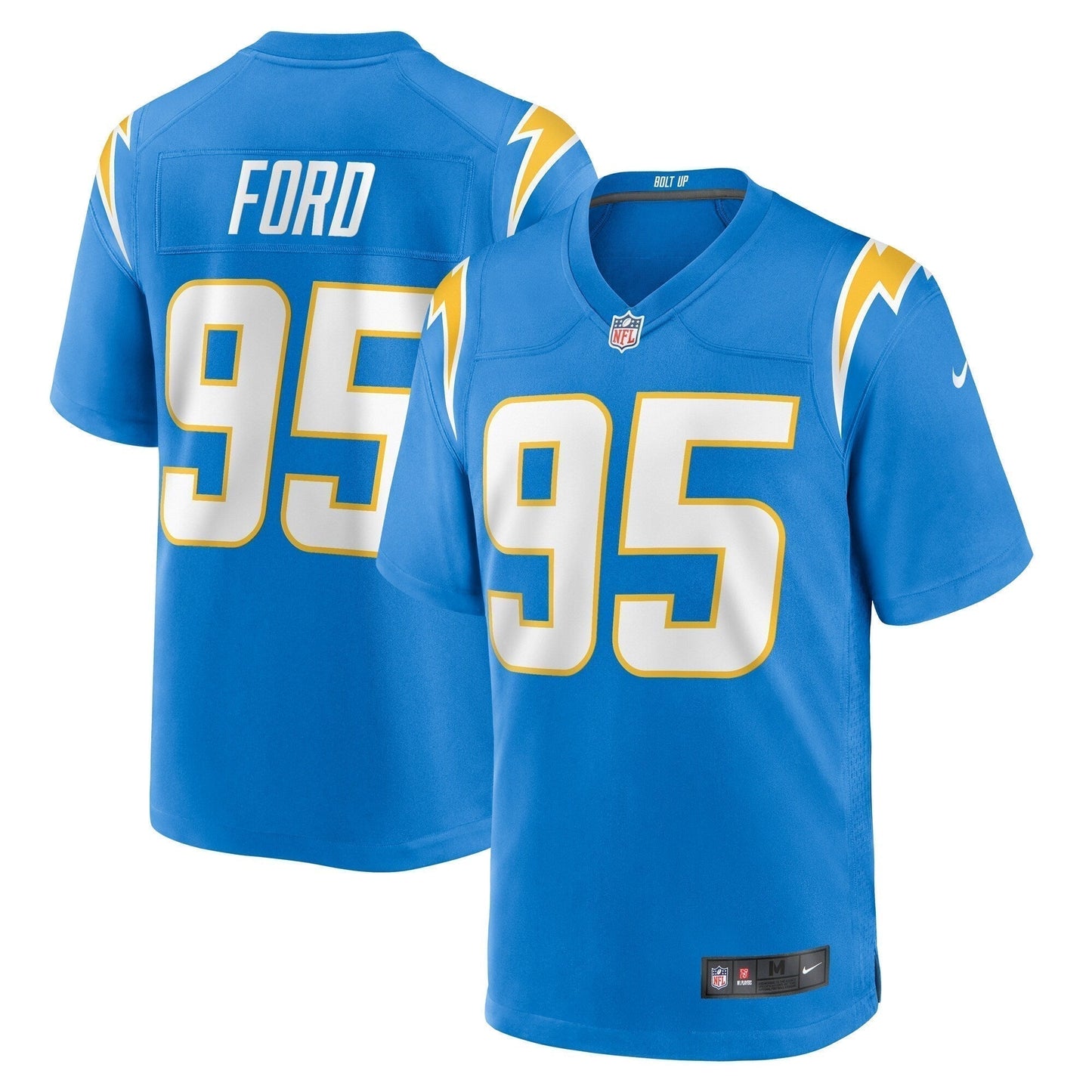 Poona Ford Los Angeles Chargers Game Jersey - Powder Blue football jersey product view 1