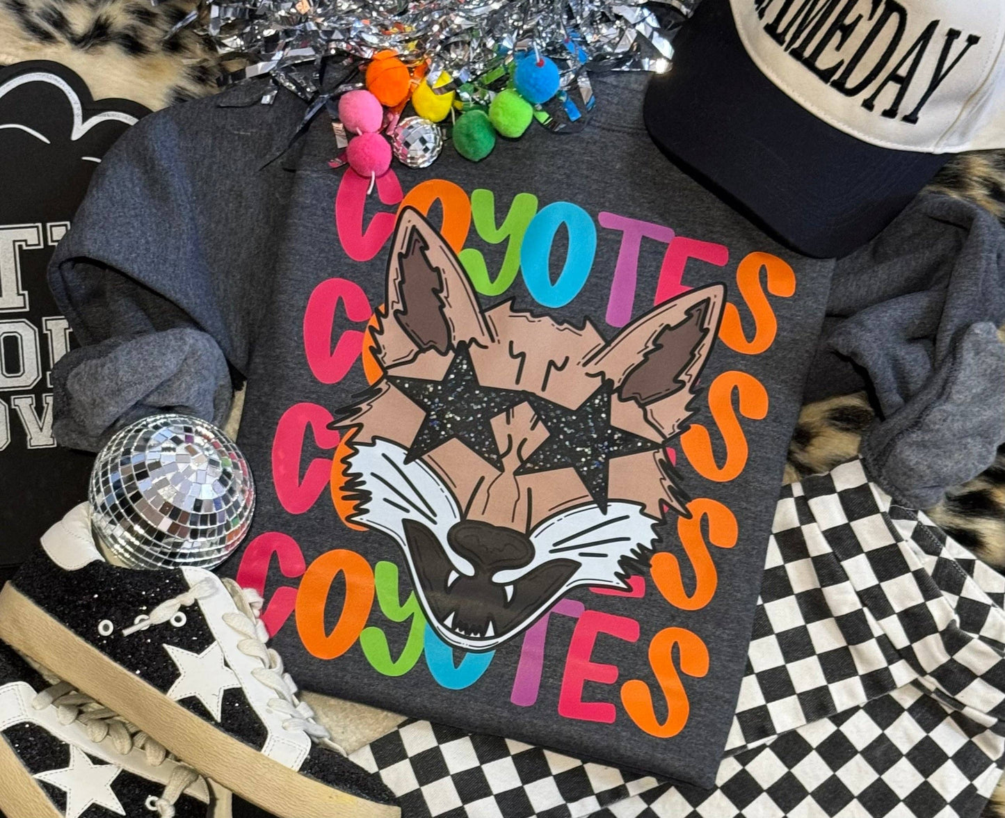 Coyotes Neon Mascot Sweatshirt Unisex T-shirt, Sweatshirt, Hoodie, Long Sleeve Tee - T-Shirt, Sweatshirt, Hoodie