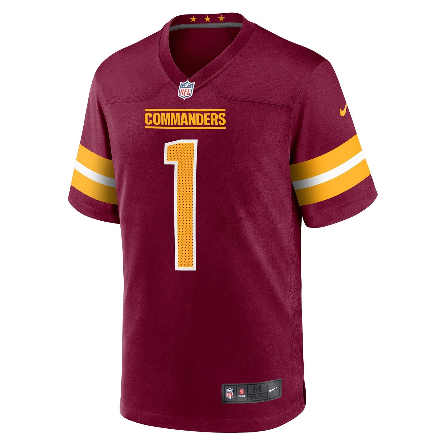 Jahan Dotson Washington Commanders Game Jersey - Burgundy football jersey product view 2