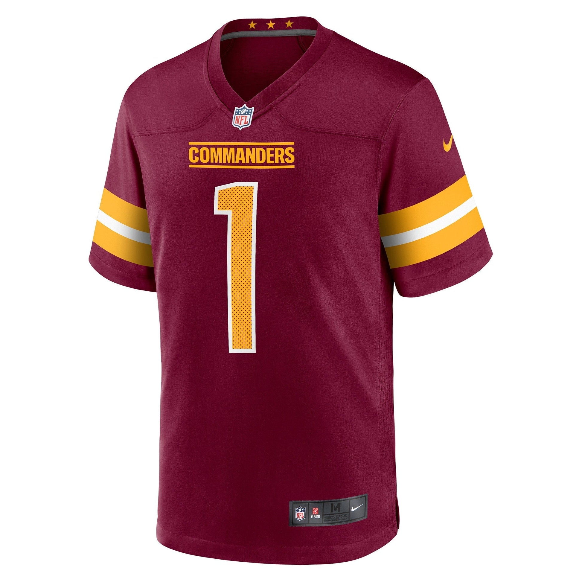 Jahan Dotson Washington Commanders Game Jersey - Burgundy football jersey product view 2