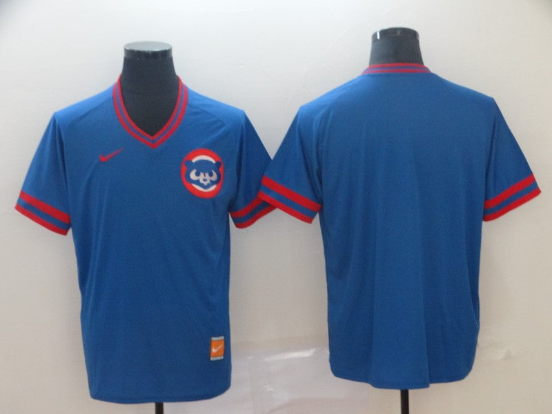 Men's Chicago Cubs1 Blue Blank Replica Team Jersey baseball jersey product view 1