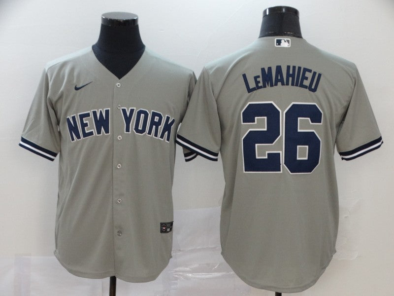 Men's New York Yankees DJ LeMahieu Gray Replica Baseball Jersey baseball jersey product view 1