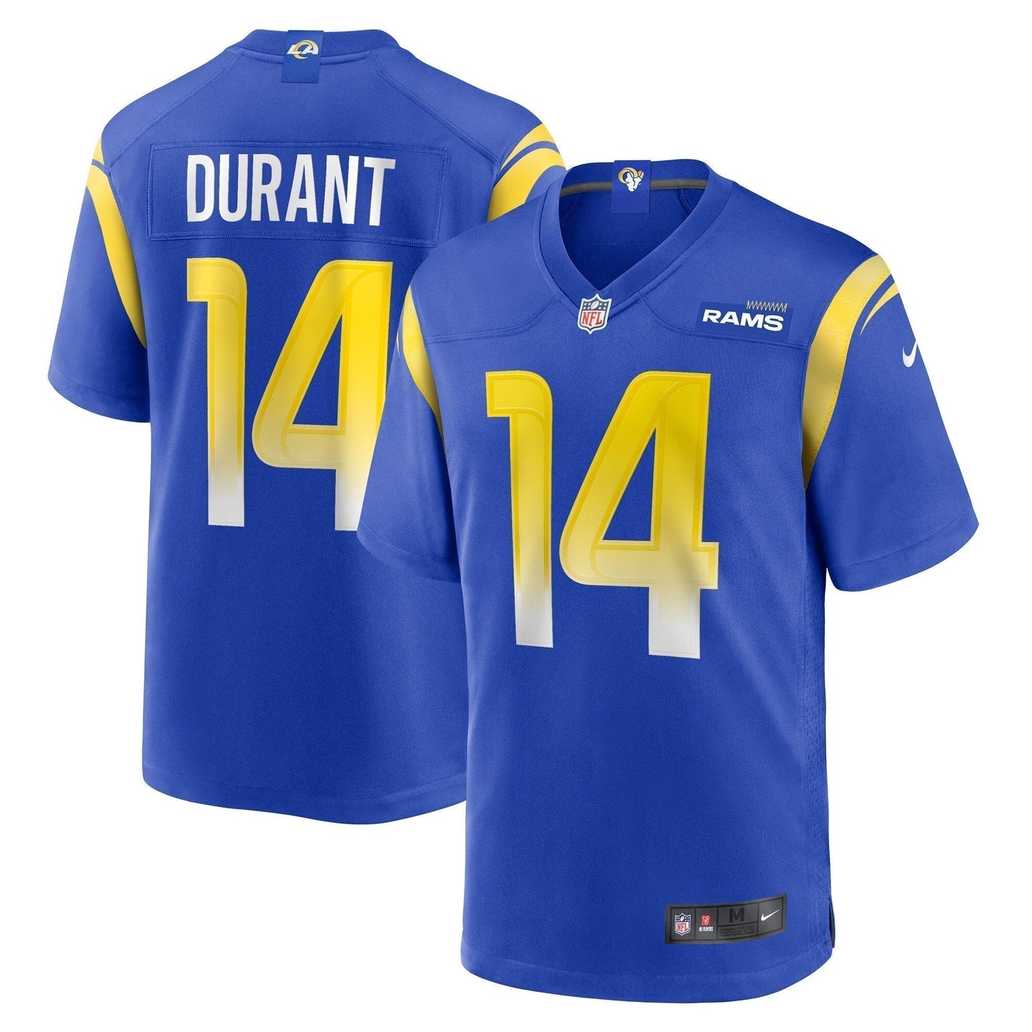 Cobie Durant Los Angeles Rams Game Jersey - Royal football jersey product view 1