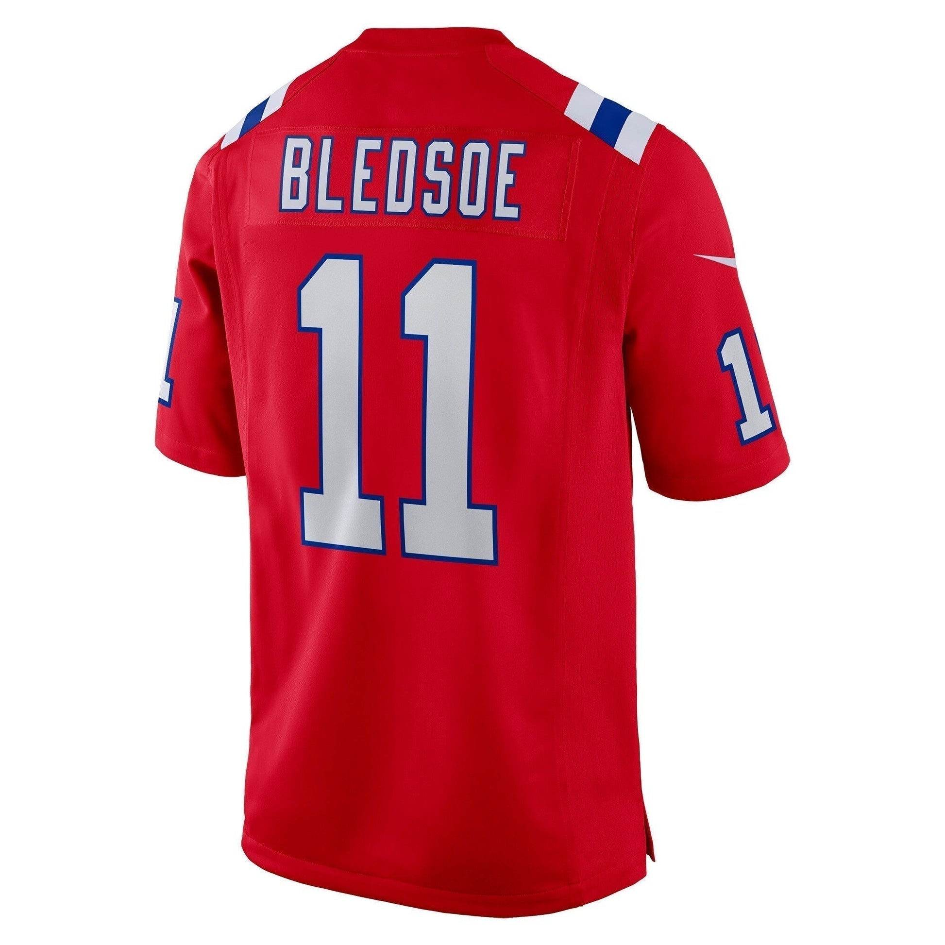 Drew Bledsoe New England Patriots Retired Alternate Game Jersey - Red football jersey product view 3
