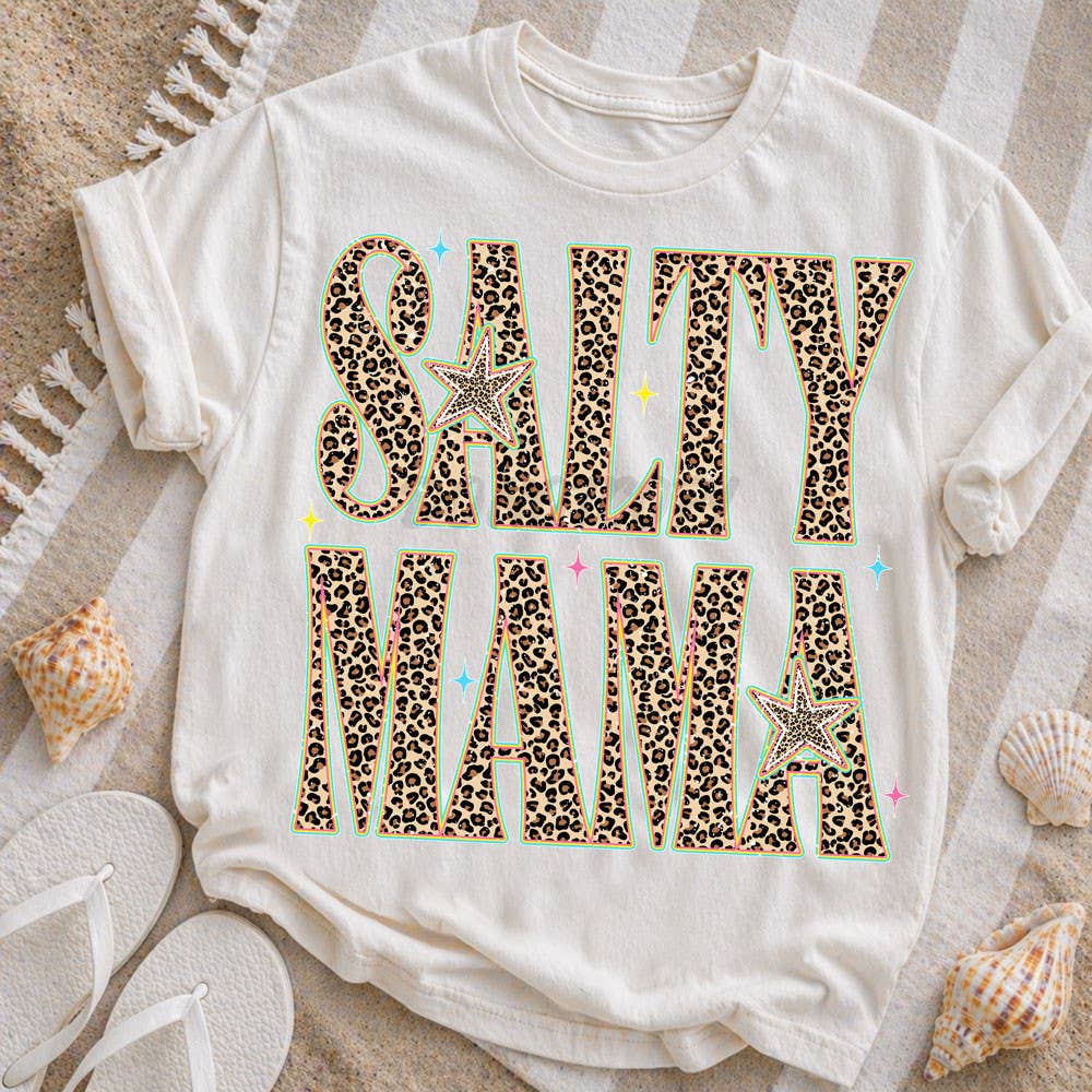 Leopard Salty Mama Tee Unisex T-shirt, Sweatshirt, Hoodie, Long Sleeve Tee - T-Shirt, Sweatshirt, Hoodie