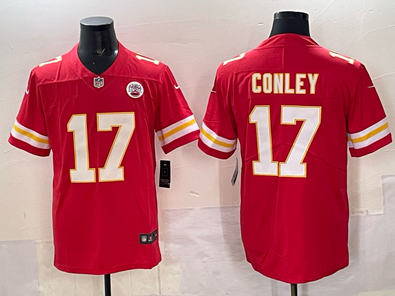 Men's Kansas City Chiefs Chris Conley #17 Red Game Player Jersey football jersey product view 1