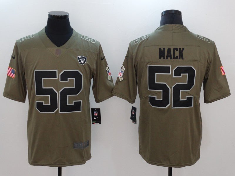 Men's Las Vegas Raiders Khalil Mack #52 Brown Game Jersey1 football jersey product view 1