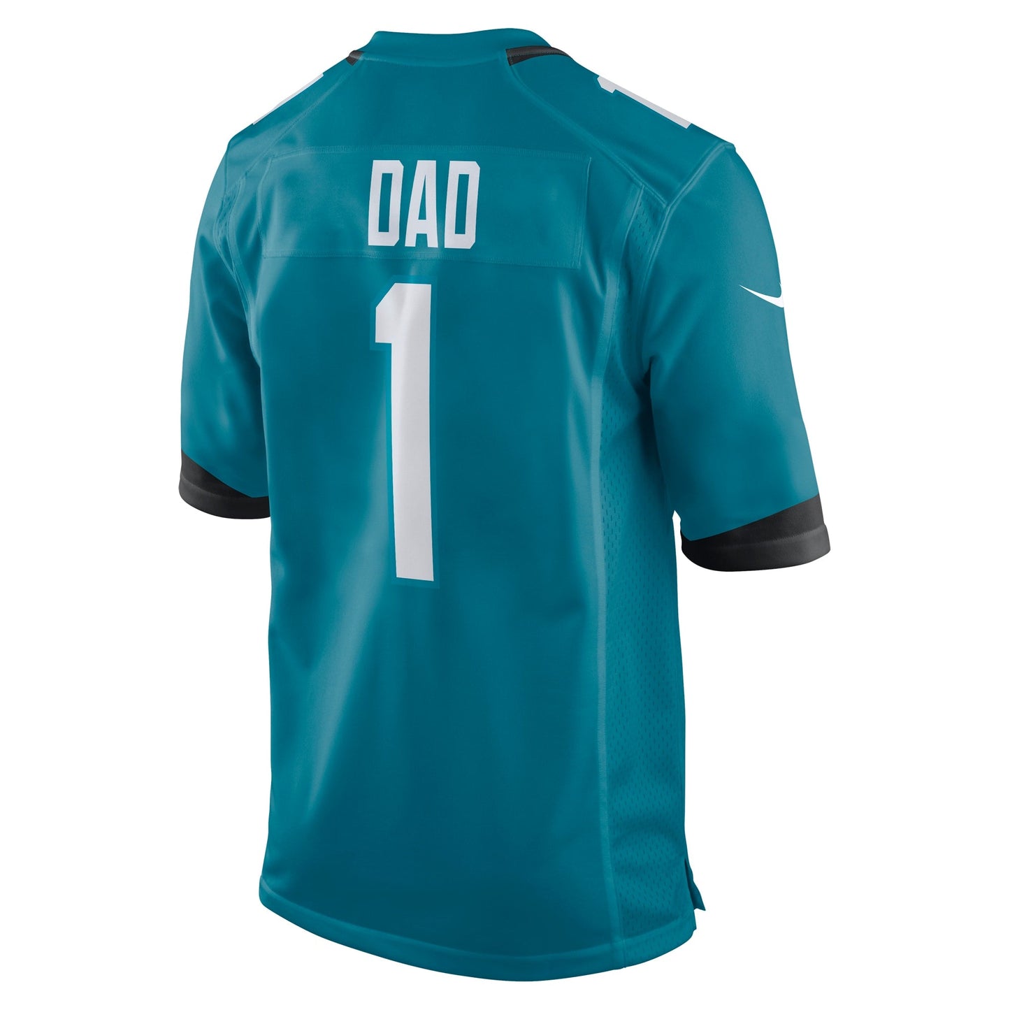 Number 1 Dad Jacksonville Jaguars Game Jersey - Teal football jersey product view 3