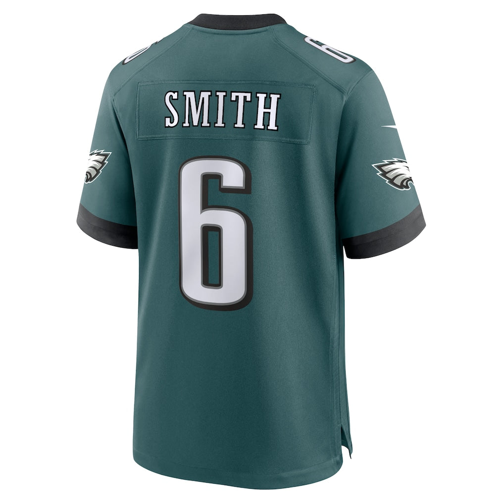 P.Eagles #6 DeVonta Smith Midnight Green Team Game Jersey football jersey product view 1