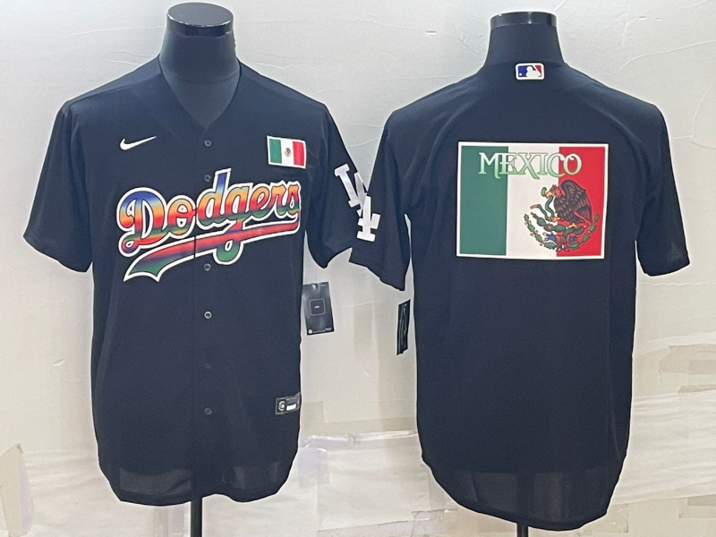 Men's Los Angeles Dodgers Black Alternate Replica Team Jersey baseball jersey product view 1