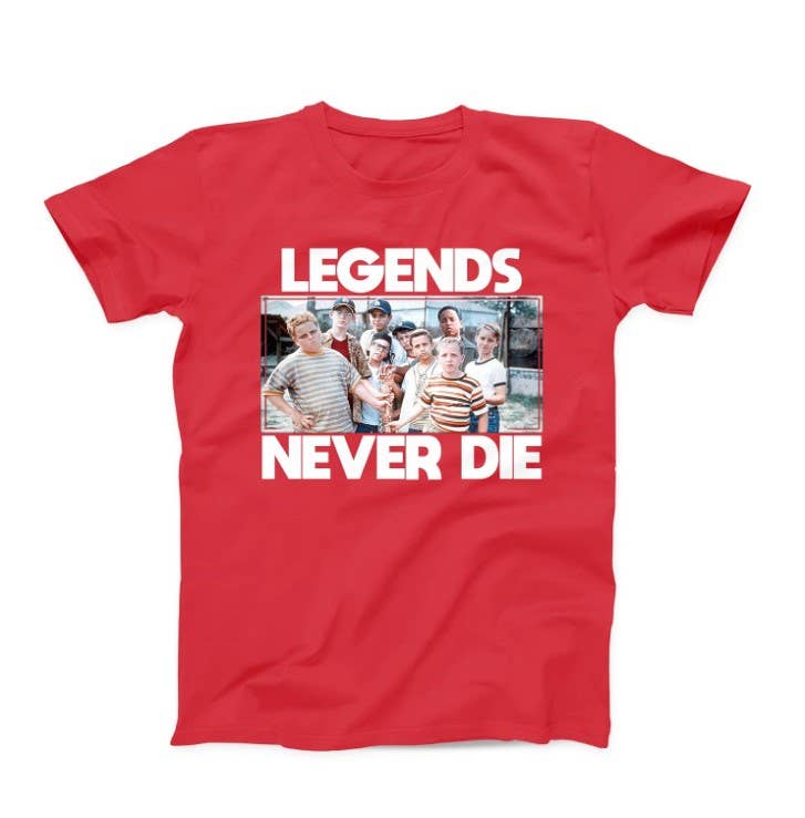 Sandlot Legends Never Die  Classic Baseball Tee Unisex T-shirt, Sweatshirt, Hoodie, Long Sleeve Tee - T-Shirt, Sweatshirt, Hoodie