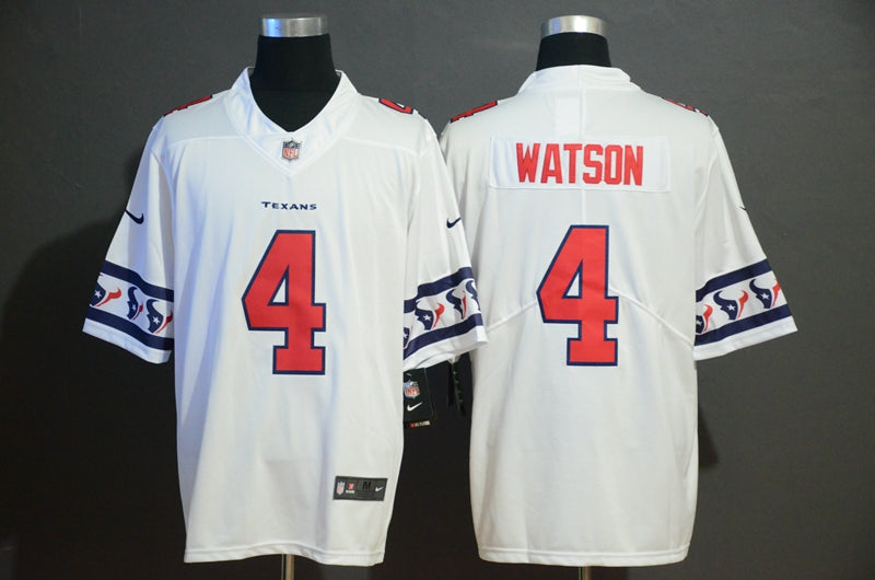 Men's Houston Texans Deshaun Watson #4 White Game Jersey1 football jersey product view 1
