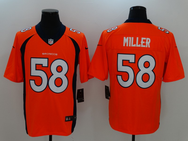 Men's Denver Broncos Von Miller Orange Game Jersey football jersey product view 1