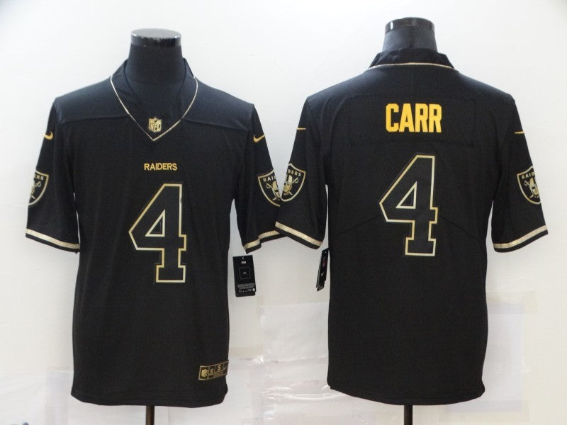 Men's Las Vegas Raiders #4 Derek Carr Black Jersey1 football jersey product view 1