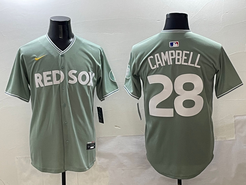 Men's Boston Red Sox Kristian Campbell #28 Gray 2025 City Connect Limited Player Jersey baseball jersey product view 1