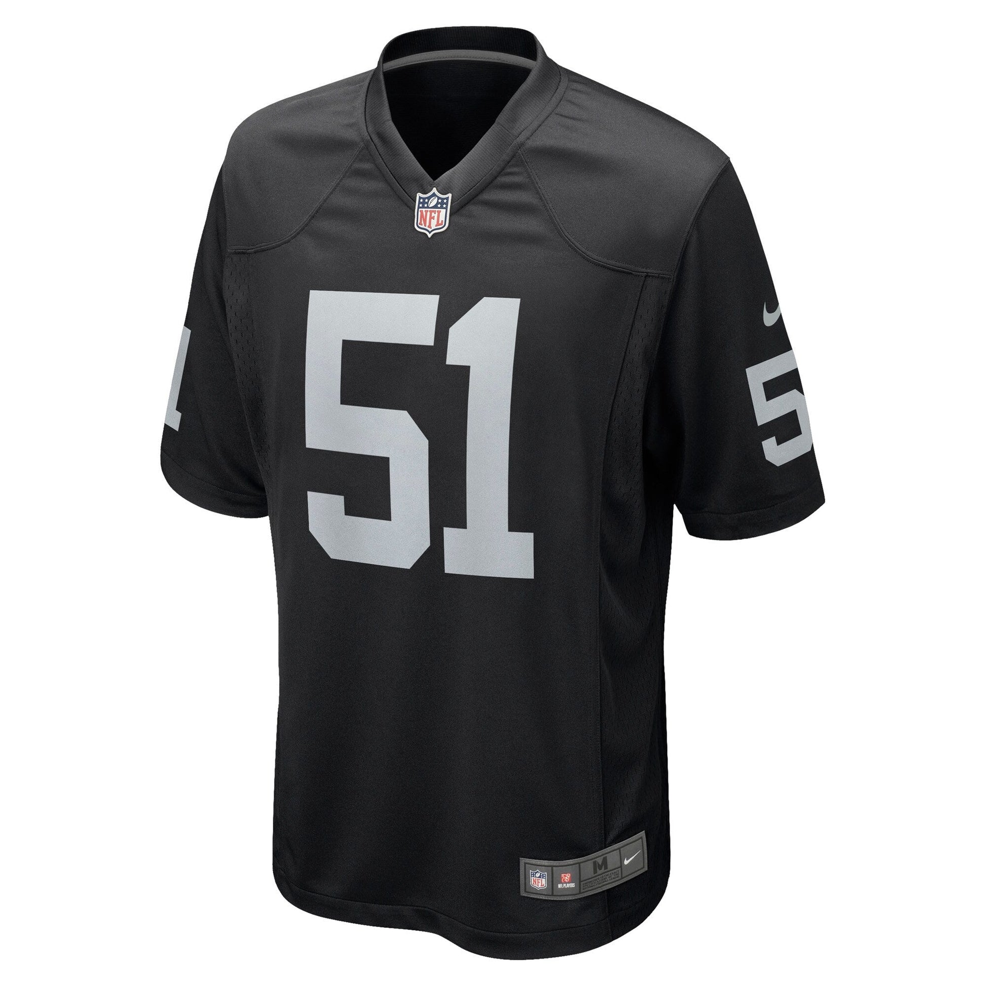 Malcolm Koonce Las Vegas Raiders Game Jersey - Black football jersey product view 2