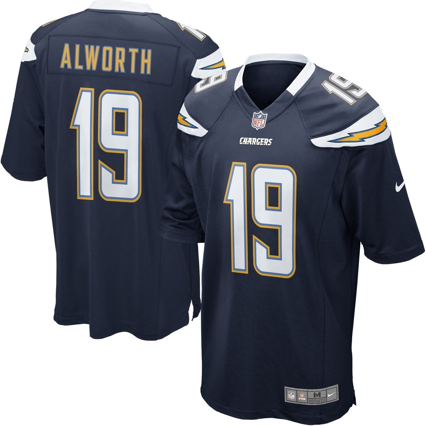 San Diego Chargers Lance Alworth Gridiron Classics Retired Game Jersey - Navy football jersey product view 1