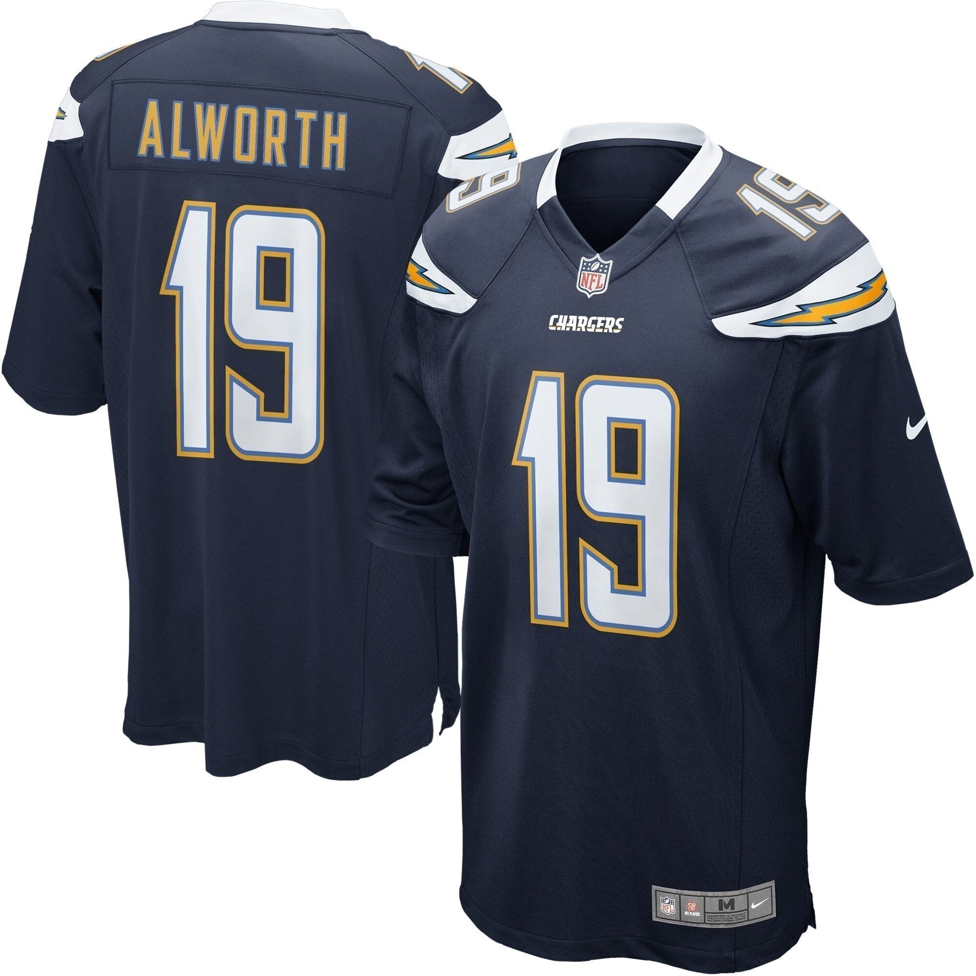 San Diego Chargers Lance Alworth Gridiron Classics Retired Game Jersey - Navy football jersey product view 1