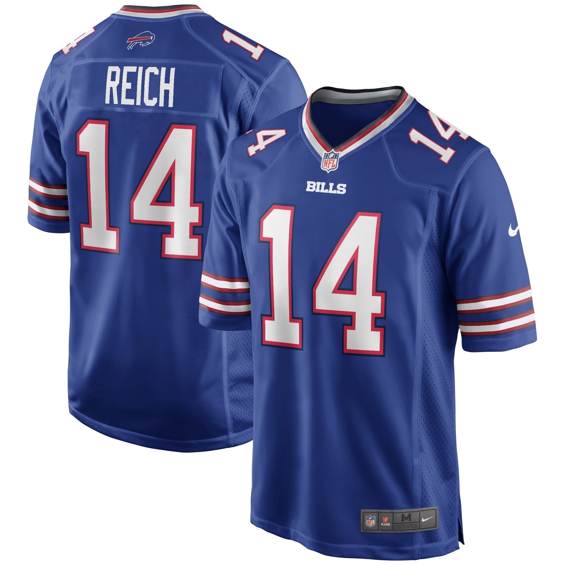 Frank Reich Buffalo Bills Game Retired Jersey - Royal football jersey product view 1