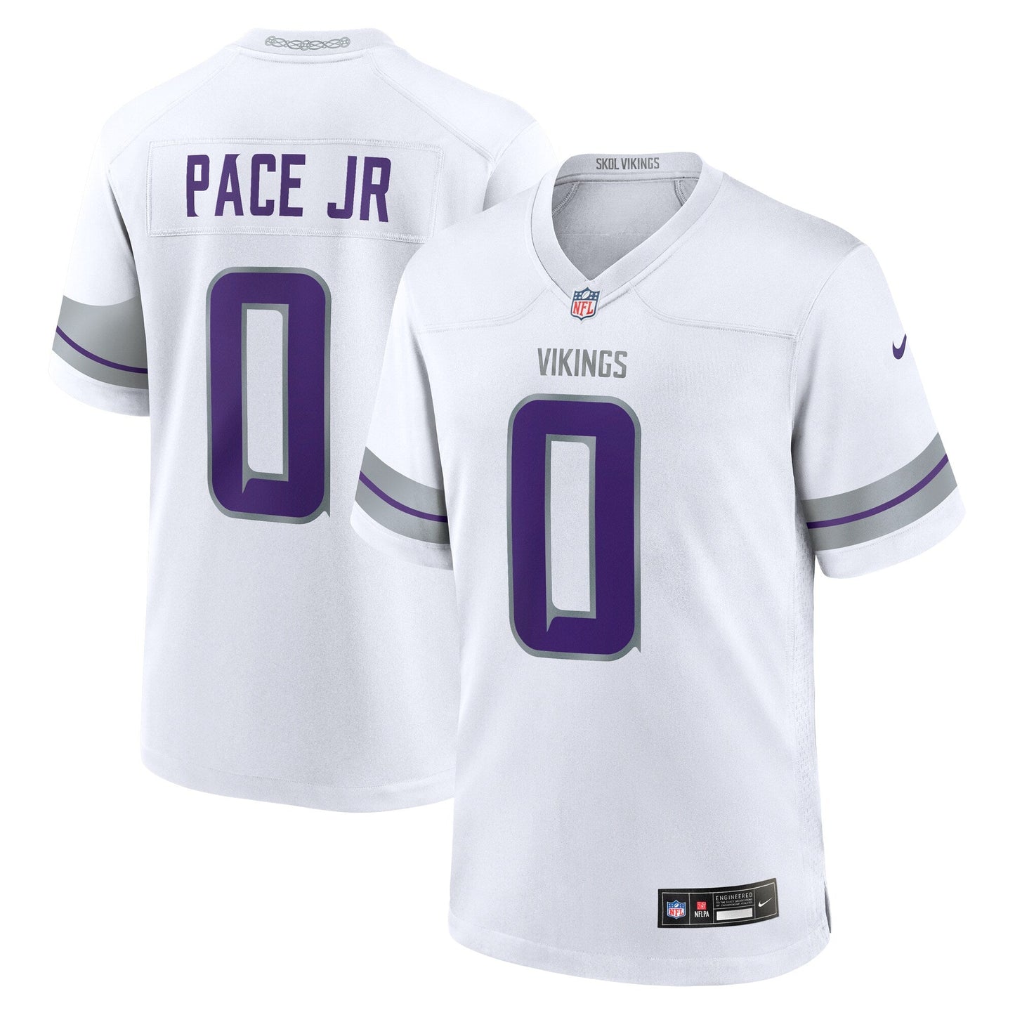 Ivan Pace Jr Minnesota Vikings Alternate Game Jersey - White football jersey product view 1