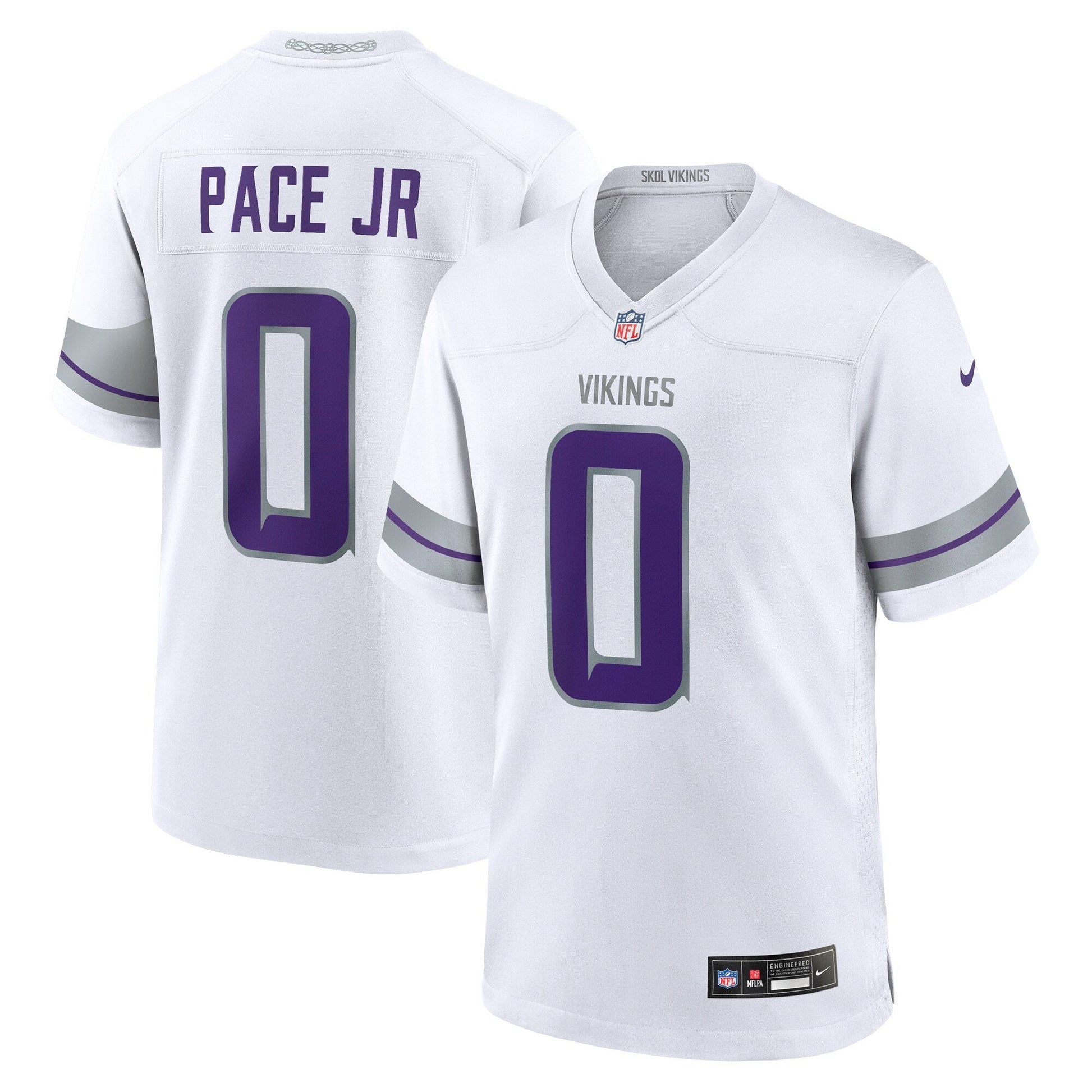 Ivan Pace Jr Minnesota Vikings Alternate Game Jersey - White football jersey product view 1