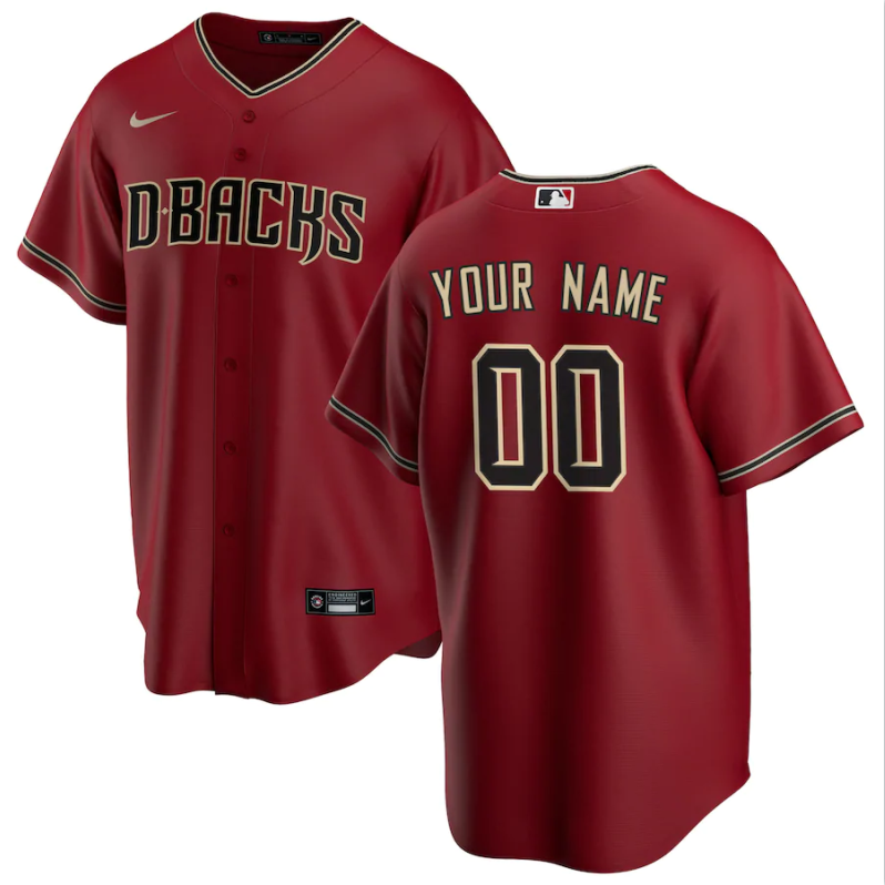 Men's Arizona Diamondbacks Red Custom Stitched Baseball Jersey baseball jersey product view 1