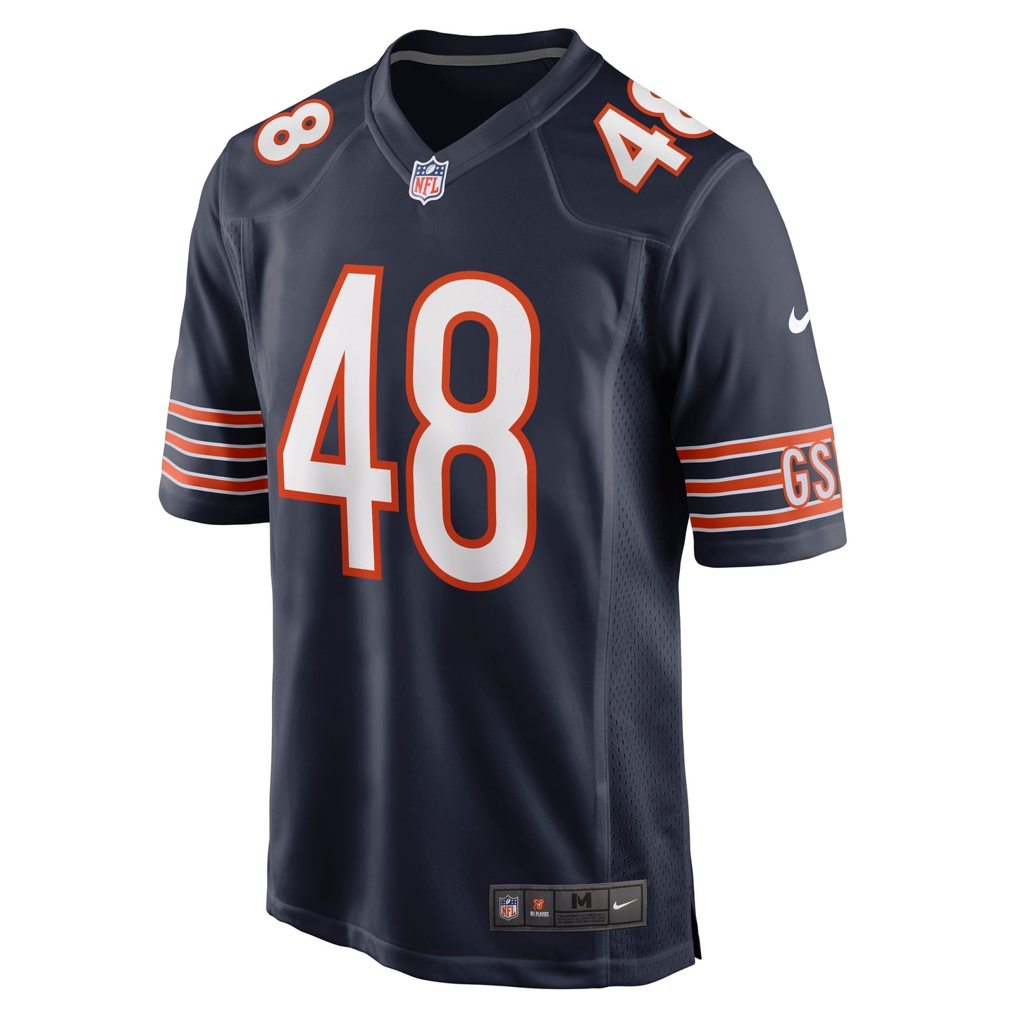 Patrick Scales Chicago Bears Game Jersey - Navy football jersey product view 2