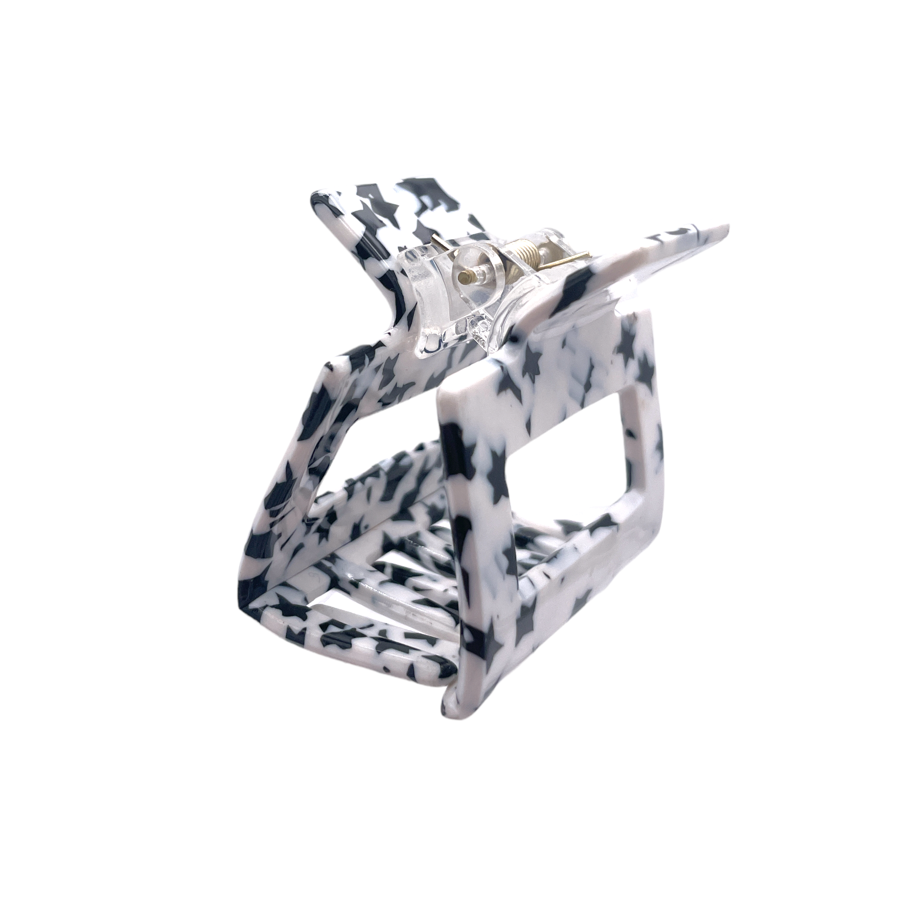 HCS-14M Small Square Hair Clip-White-Black Stars Unisex T-shirt, Sweatshirt, Hoodie, Long Sleeve Tee - T-Shirt, Sweatshirt, Hoodie
