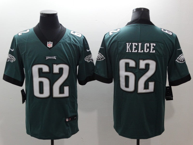 Men's Philadelphia Eagles Jason Kelce Midnight Green Game Jersey football jersey product view 1