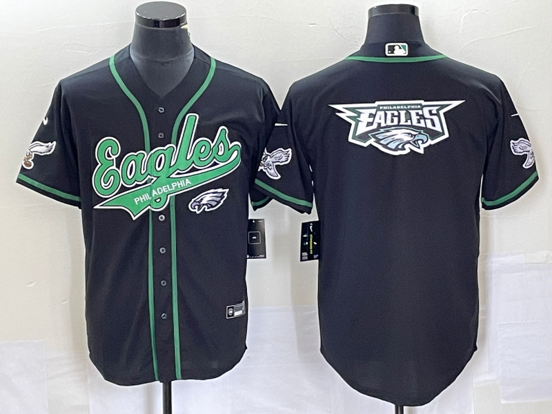 Men's Philadelphia Eagles Black Game Jersey football jersey product view 1