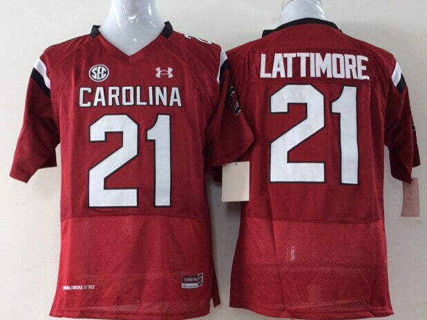 Men's South Carolina Gamecock Marcus Lattimore Maroon Player Game Jersey sports jersey product view 1