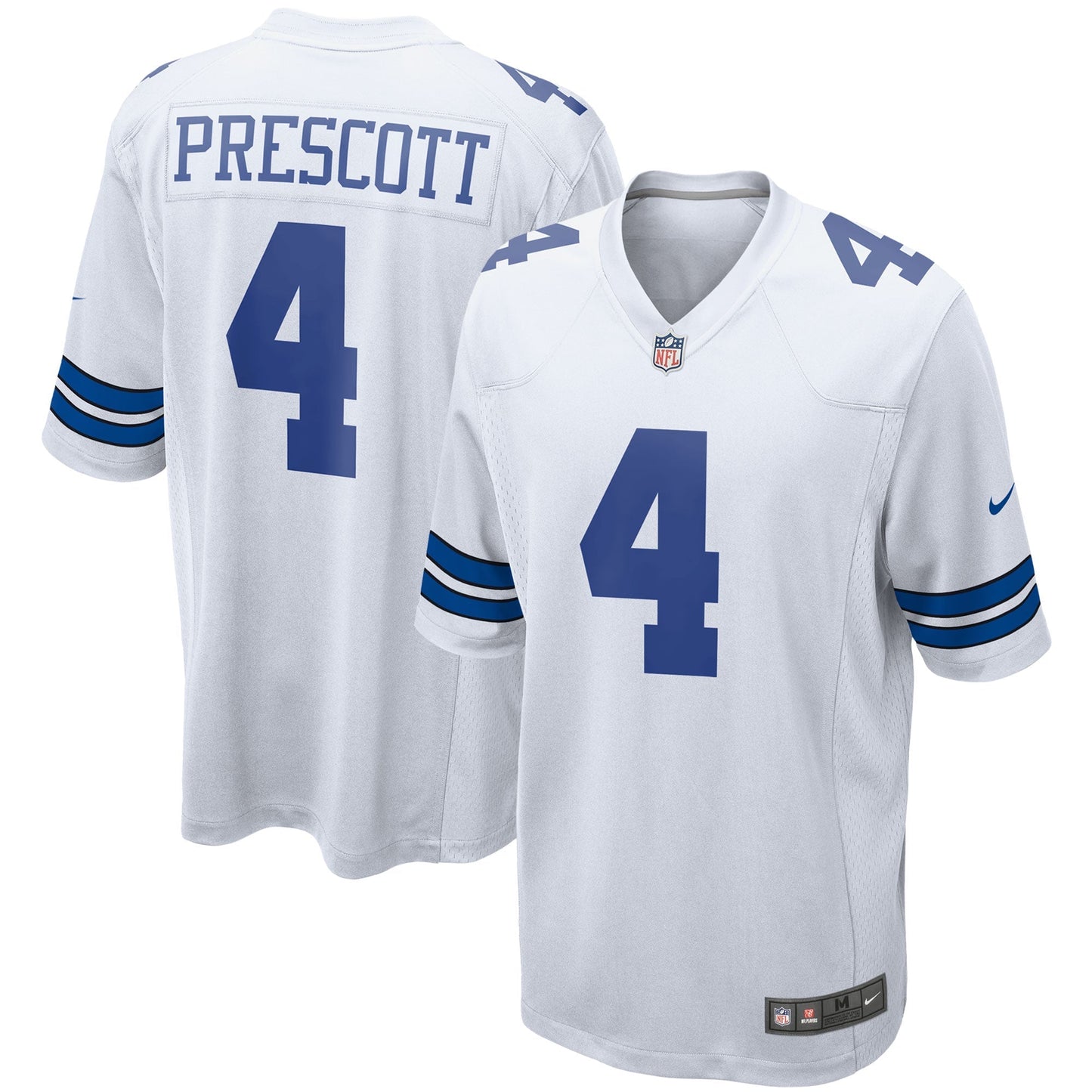 Dak Prescott Dallas Cowboys Game Team Jersey - White football jersey product view 1