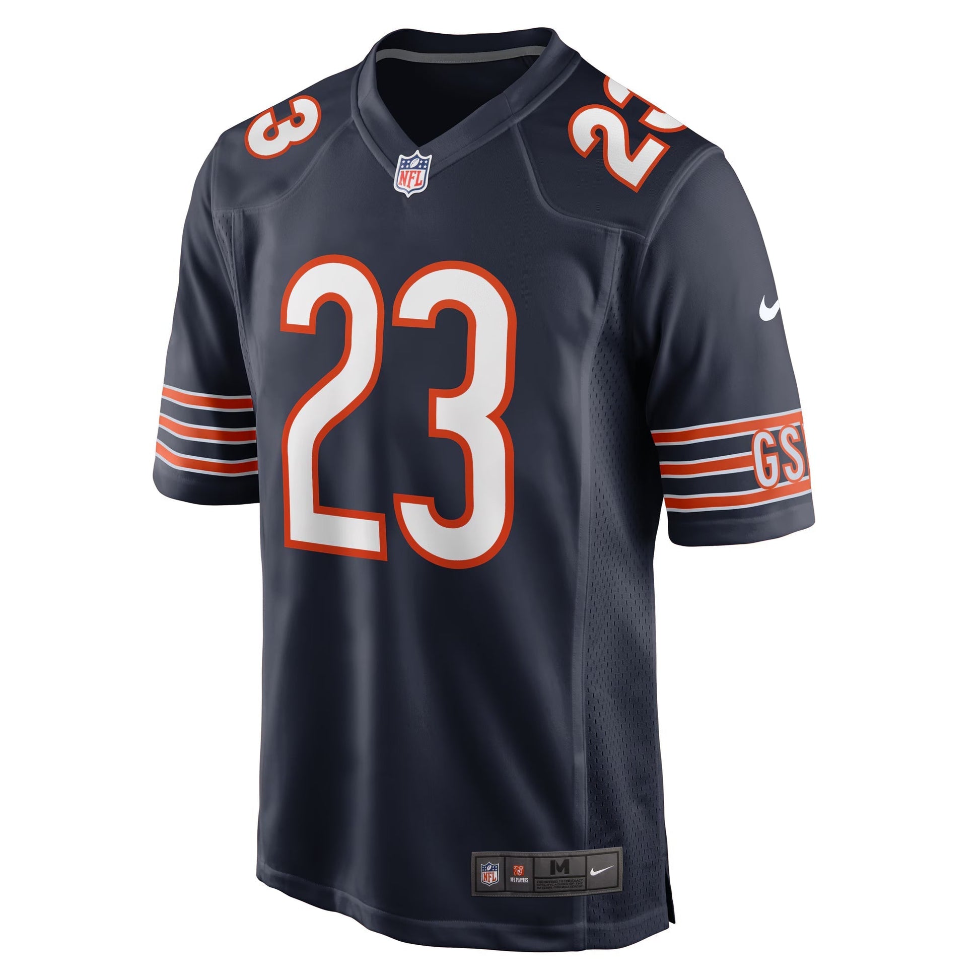 Chicago Bears Roschon Johnson Navy Team Game Jersey football jersey product view 1