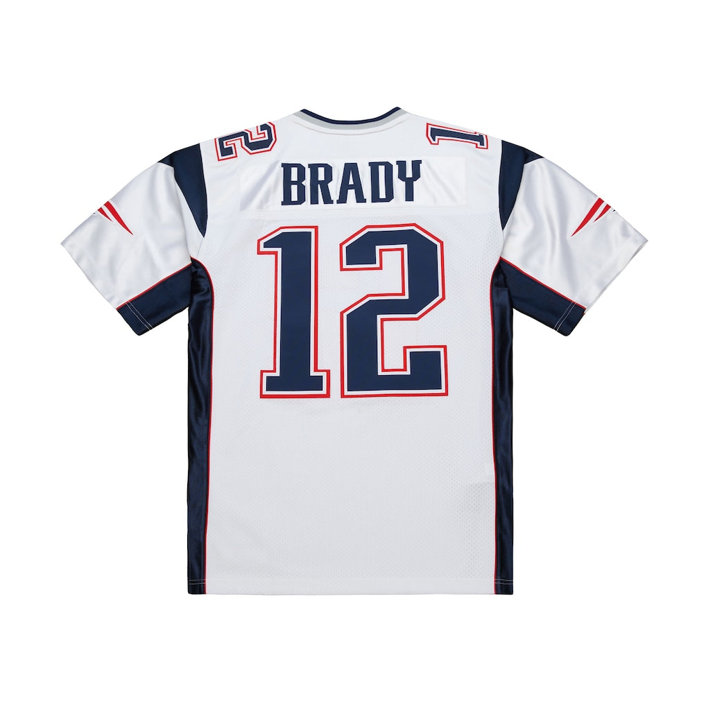 NE.Patriots #12 Tom Brady White 2000 Authentic Jersey football jersey product view 1